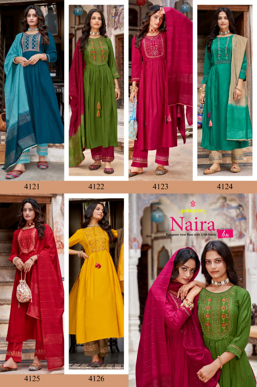 Rangoon Naira Repeat Festive Wear Wholesale Designer Readymade Suit